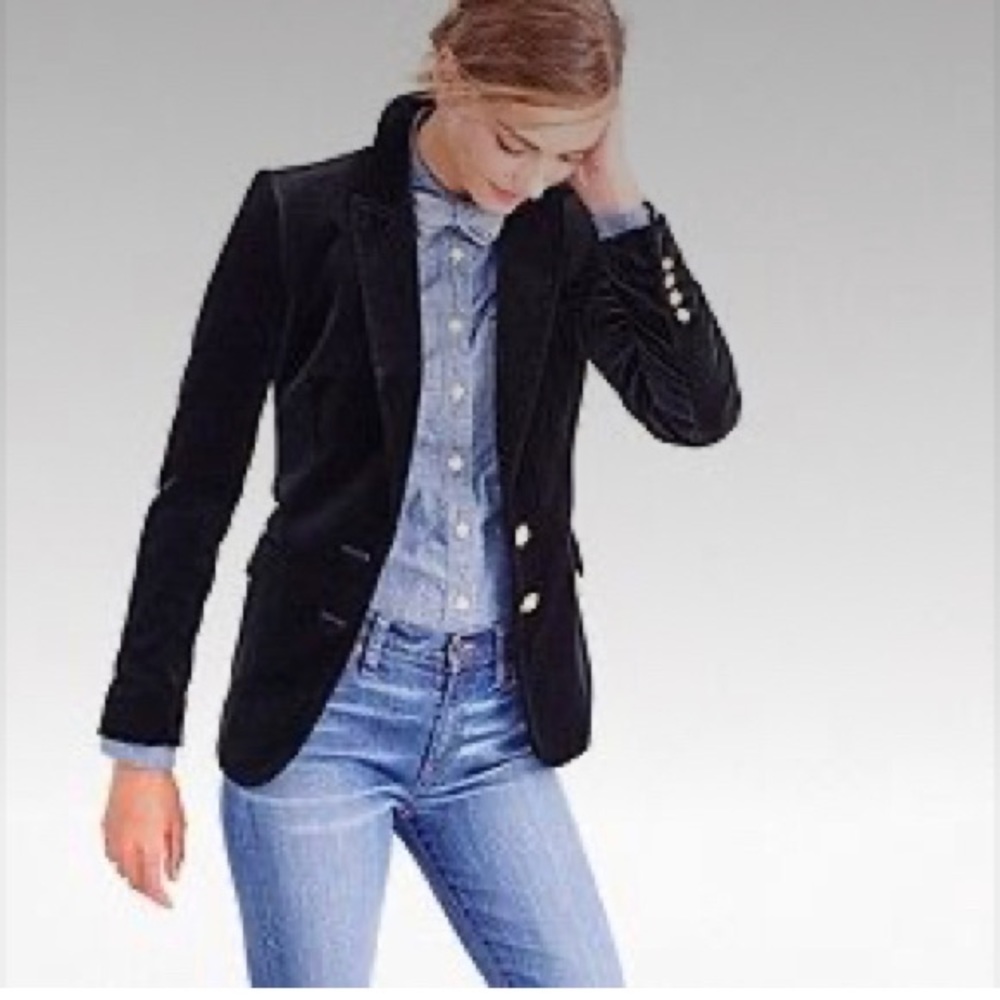 NWOT J. Crew  Velvet Jacket